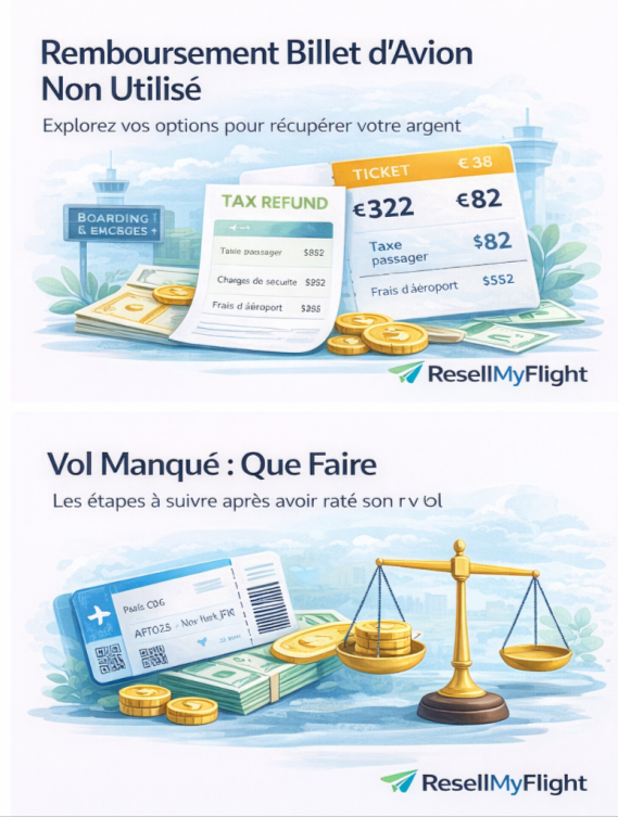Remboursement d’un billet d’avion non utilisé : peut-on récupérer son argent ?
