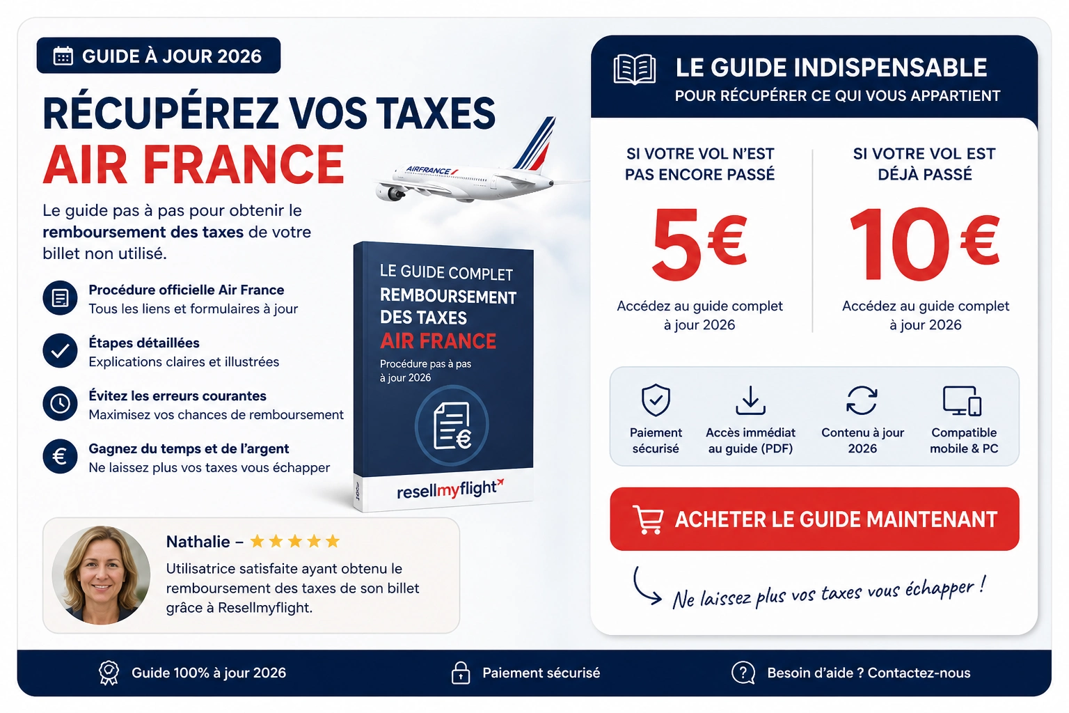 Remboursement des taxes Air France