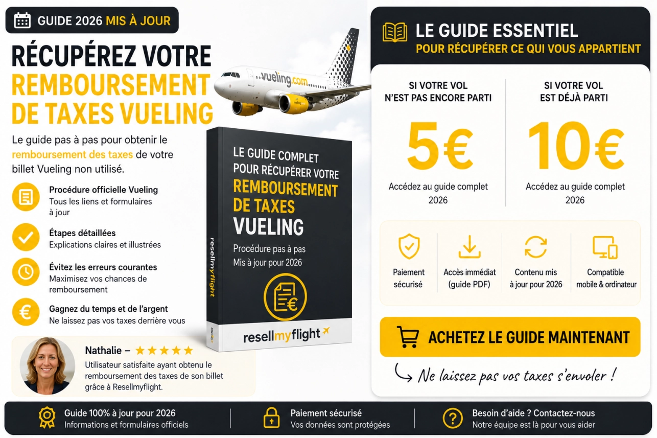 Remboursement des taxes Vueling